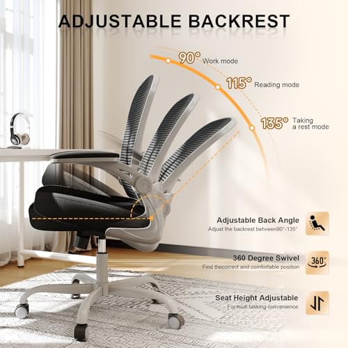 High Back Mesh Ergonomic Office Chair with Flip-up Armrests S352