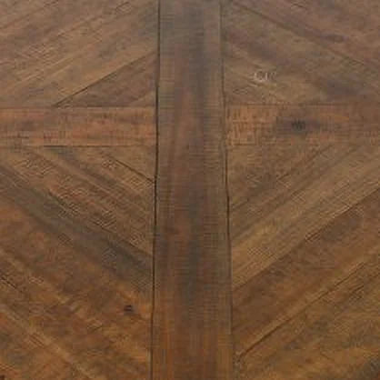Antique Pine Round Coffee Table with X-Crossed Legs M3360