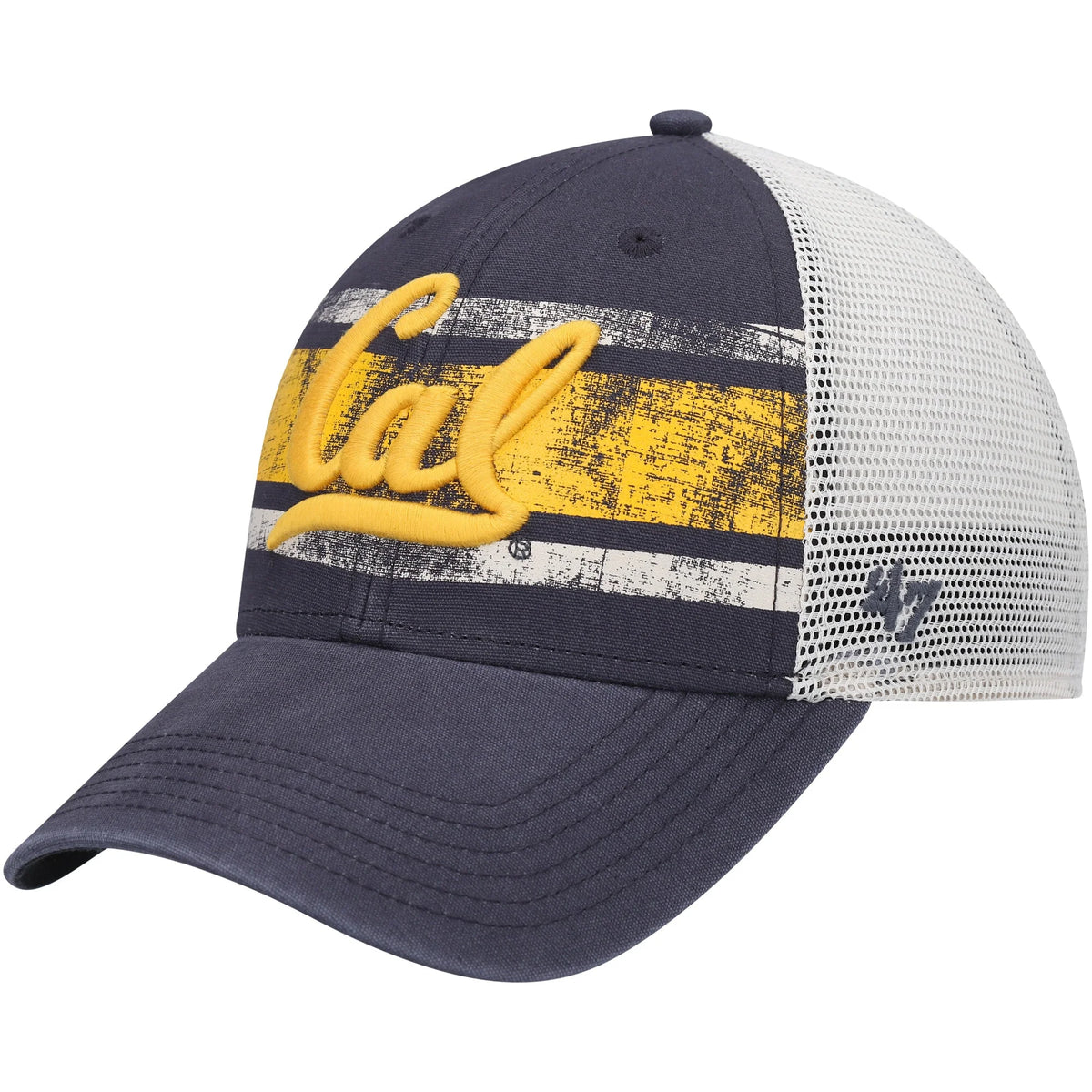 Men's Navy White Trucker Snapback Hat G938