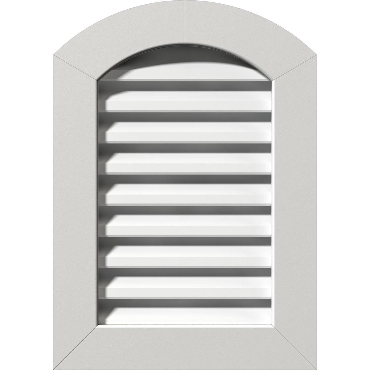 Arch Top PVC Gable Vent with Flat Trim Frame H695
