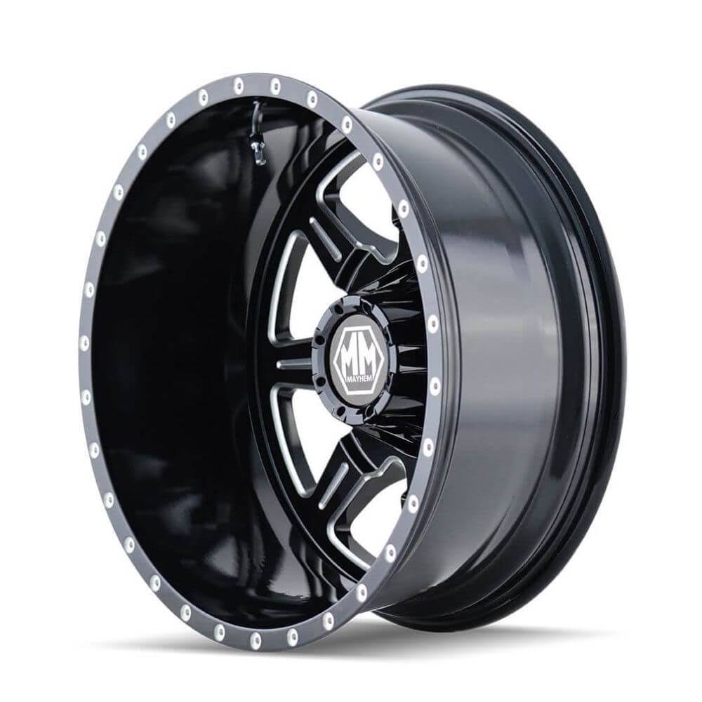 Black Milled Spokes 17x6.5 8x165.1 -140mm 130.18mm T933173