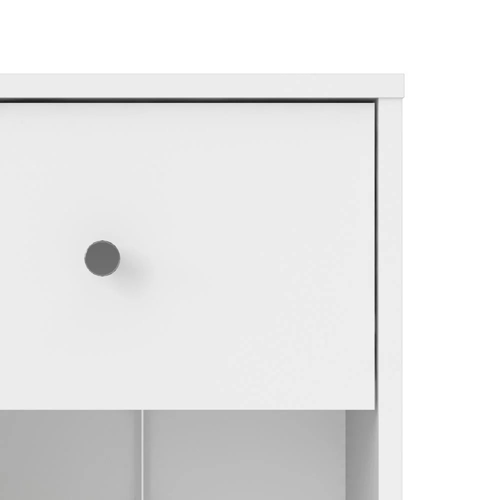 White 1 Drawer Nightstand Q7337
