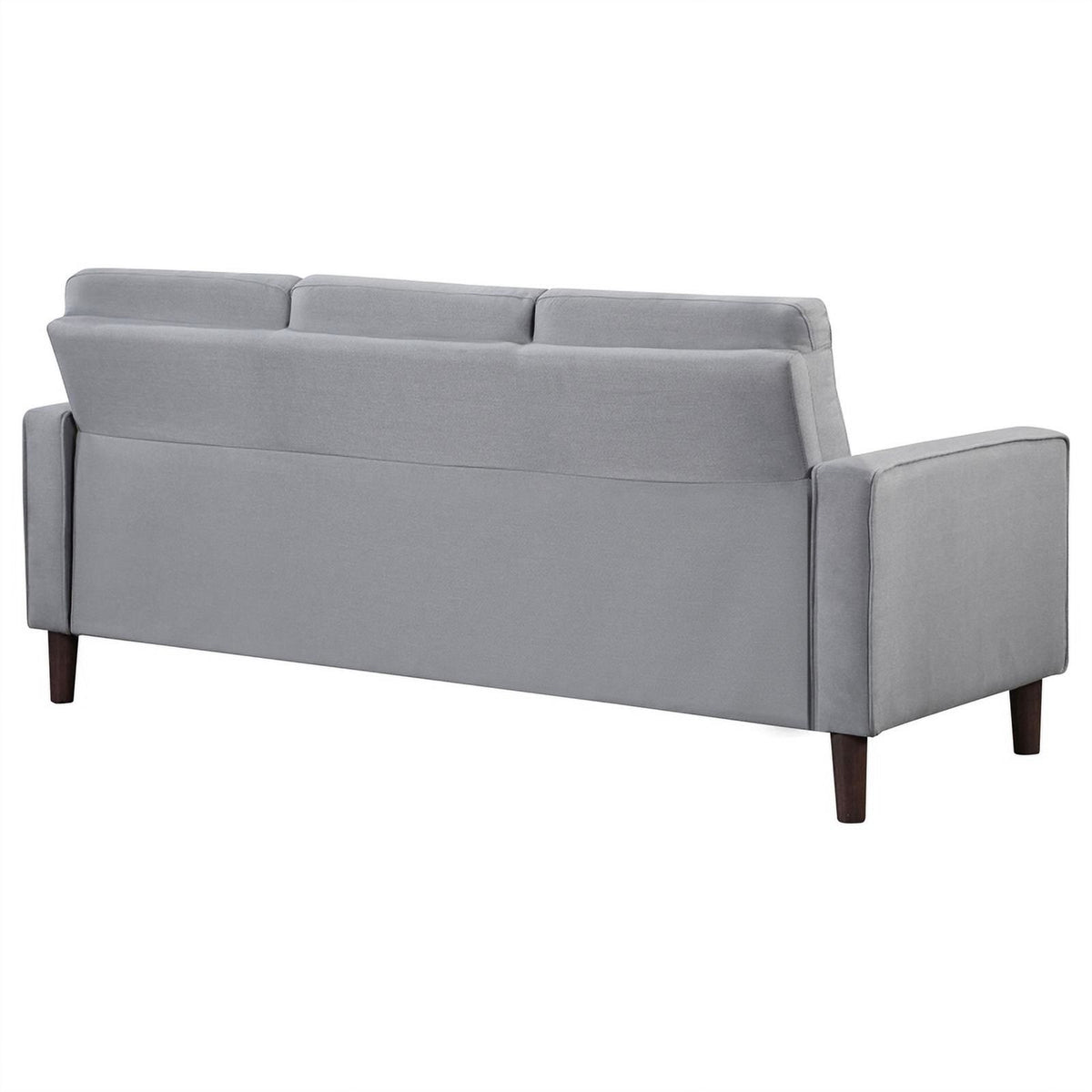 Gray Upholstered Fabric Sofa with Track Arms F34749