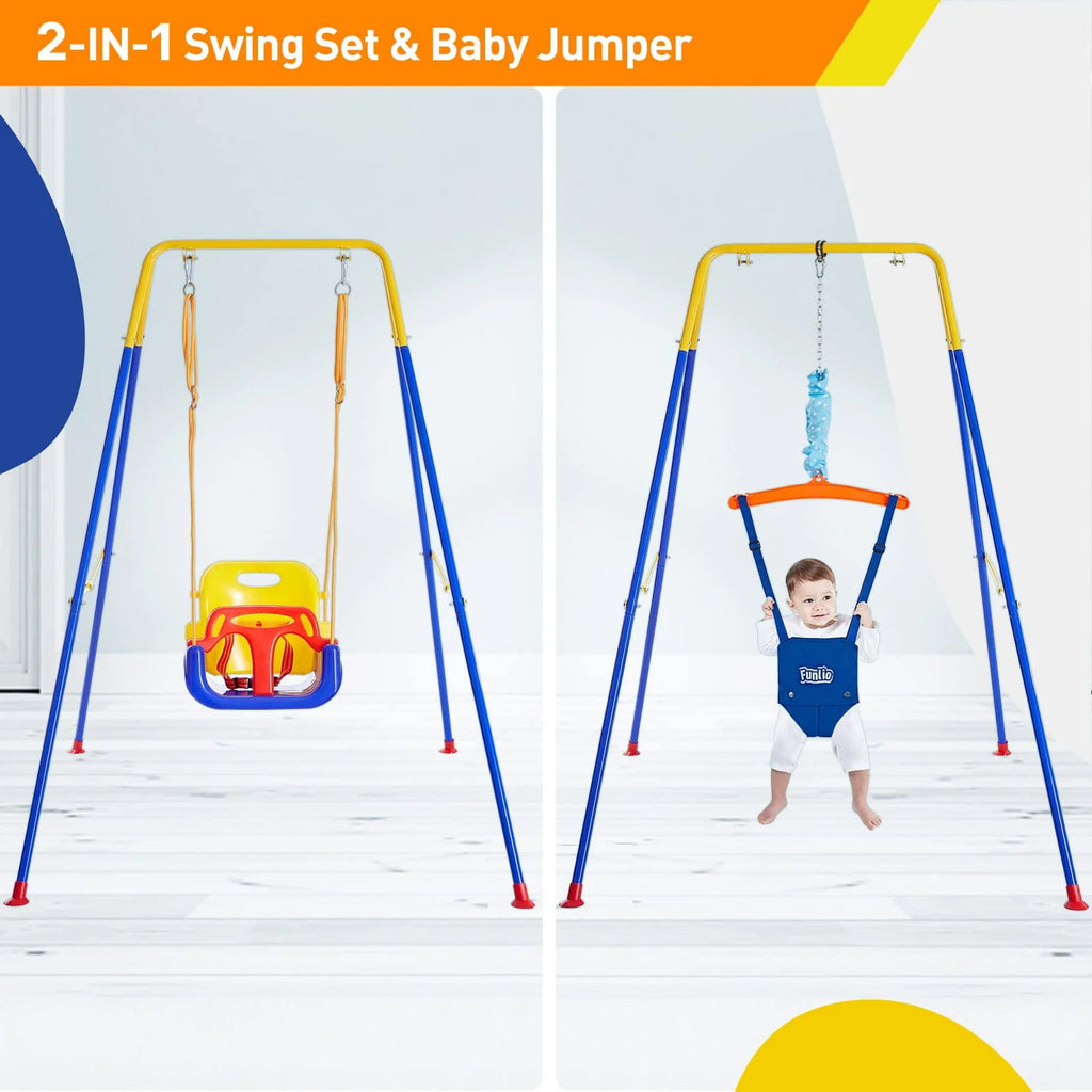 3 in 1 Toddler Swing Set with 4 Sandbags W2845