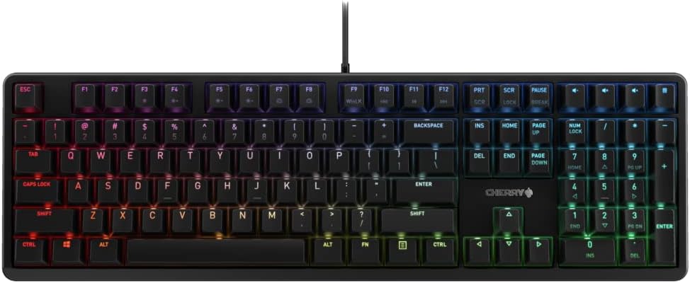 CHERRY MX RGB Mechanical Keyboard with MX Red Silent Key switches U614942