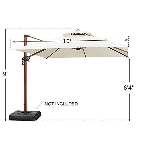 10ft Square Cantilever Patio Umbrella N4640