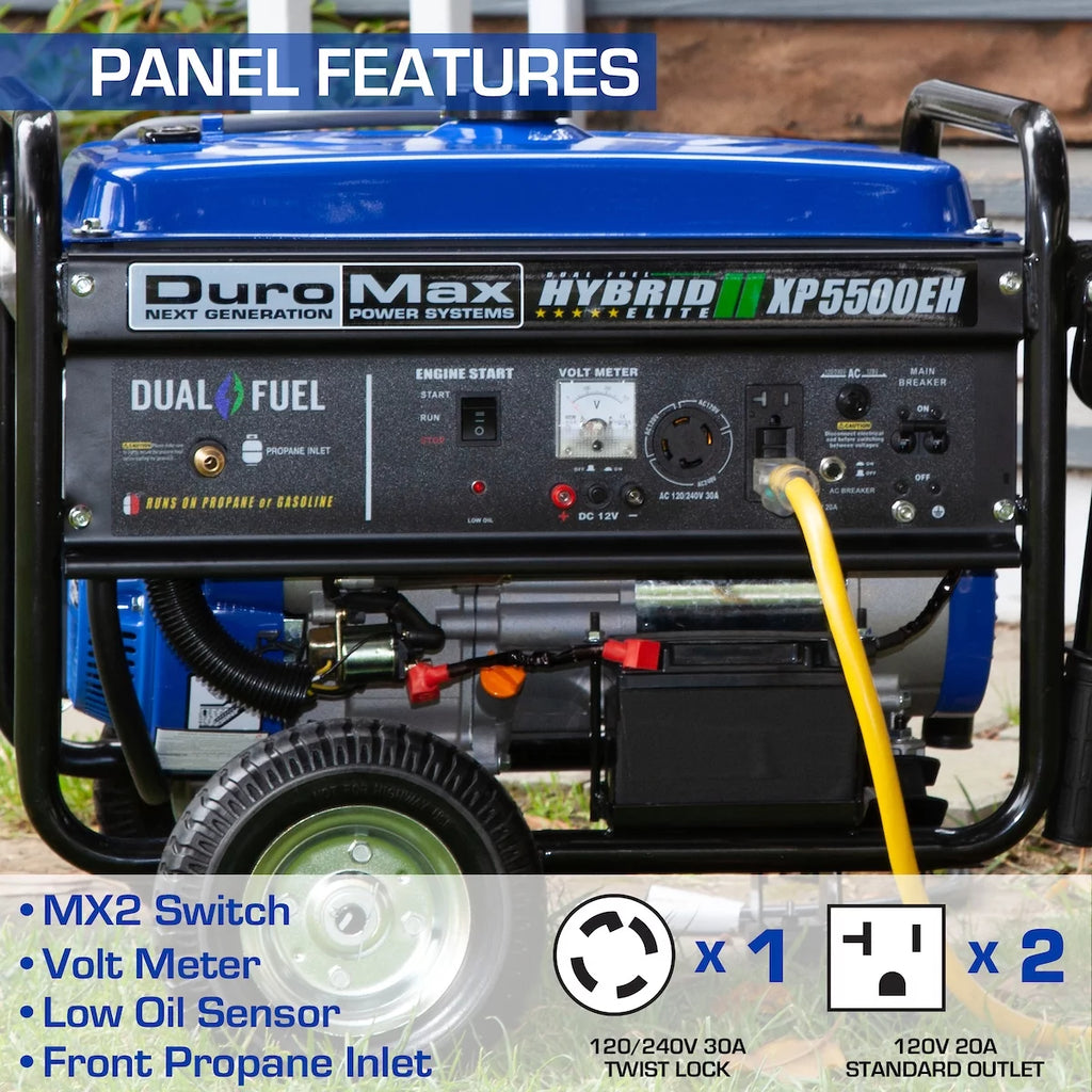 5500-Watt Dual Fuel Portable Generator L815