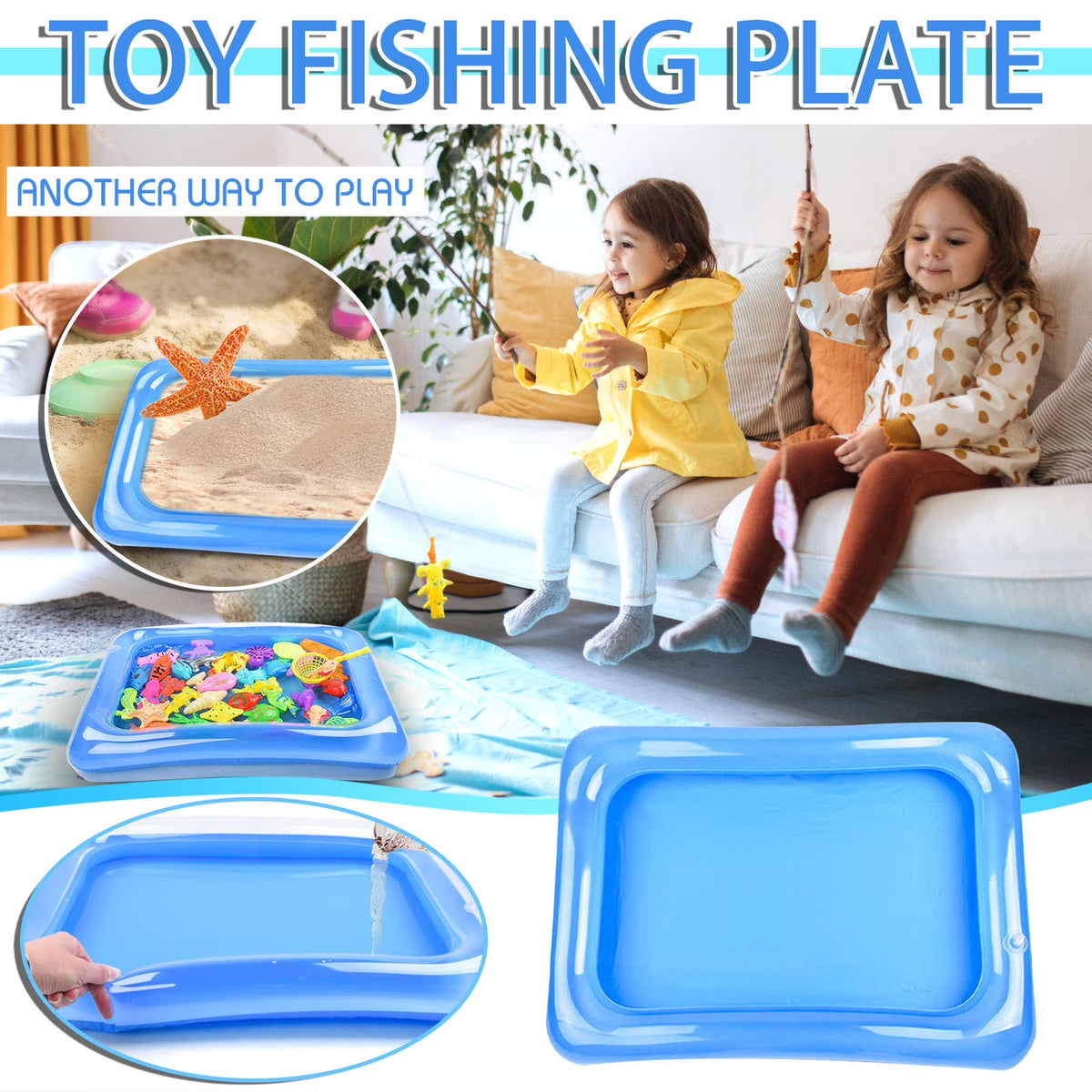 Inflatable Sand Table Toy Sand Fishing Tray A65437