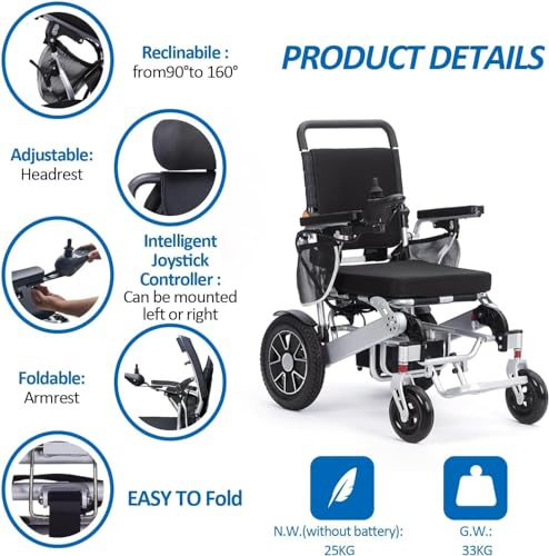 Electric Wheelchair Lightweight Foldable All Terrain H21836