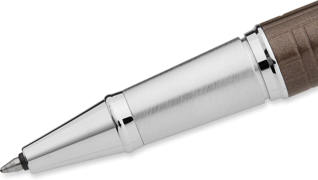 Brown Metallic Rollerball Pen with Fine Black Refill, Pack of 2 F532