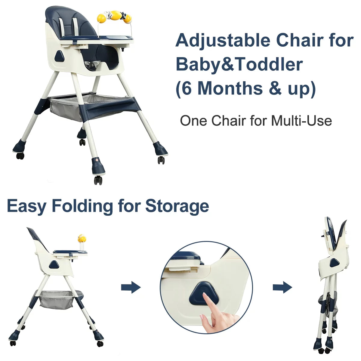 4-in-1 Baby High Chair Blue D519719