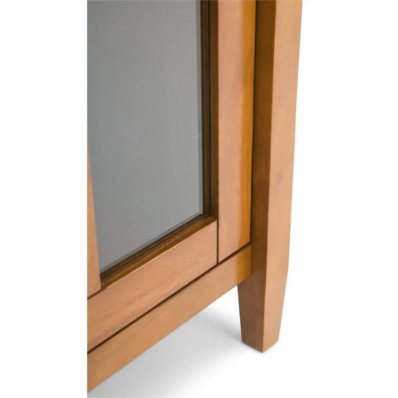 Light Golden Brown Solid Wood Media Cabinet B298