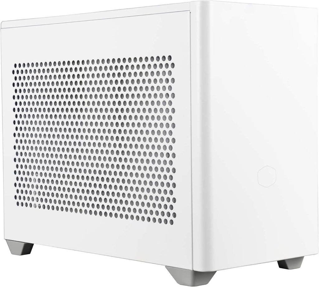 White Mini ITX Computer Case with Tempered Glass Side Panel E3882