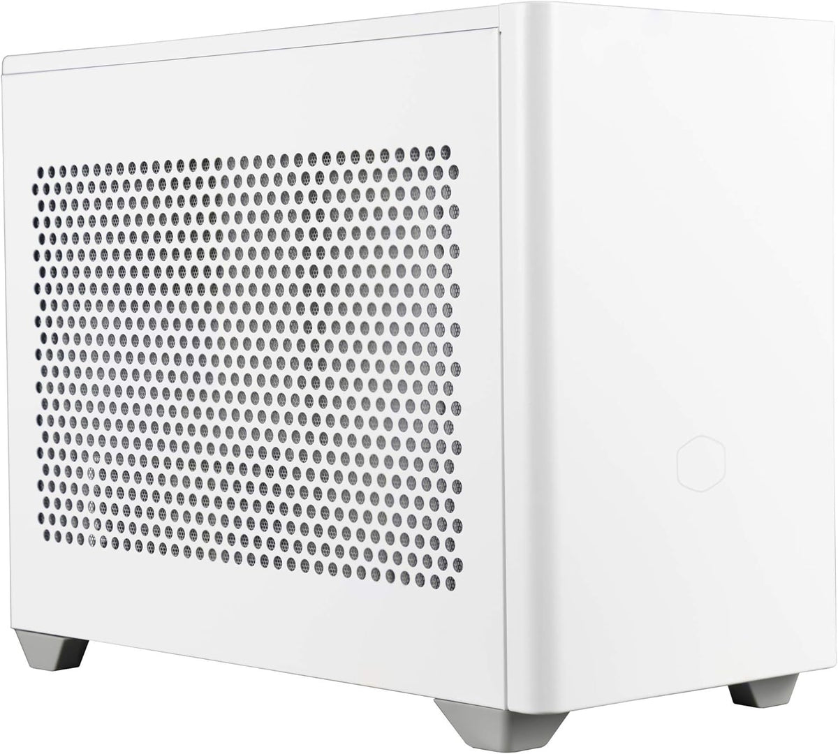 White Mini ITX Computer Case with Tempered Glass Side Panel E3882