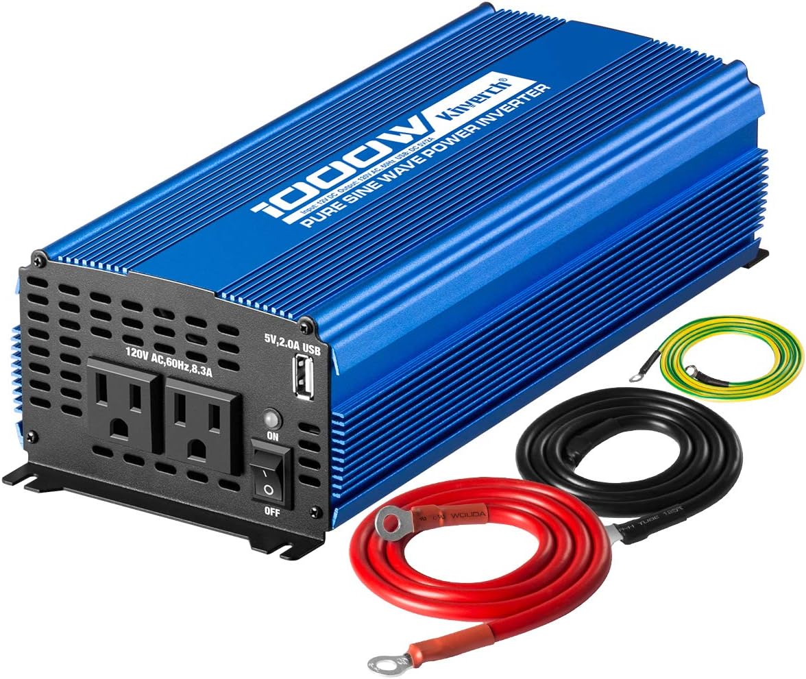5000W Power Inverter 12V to 110V 4AC Outlets 2USB Ports K221