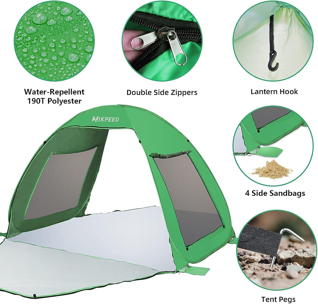 Pop Up Beach Tent for 3-4 Person with Carry Bag D8819