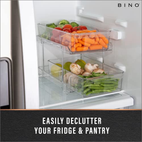 2 Tier Clear Storage Organizer with Dividers N1569