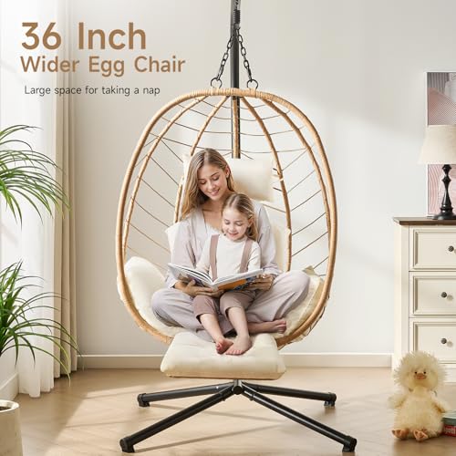 Hanging Egg Chair with Cushion and Stand C409220