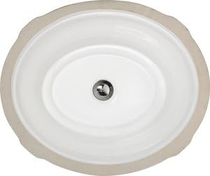 Undermount Fireclay Bathroom Sink with Overflow R344558