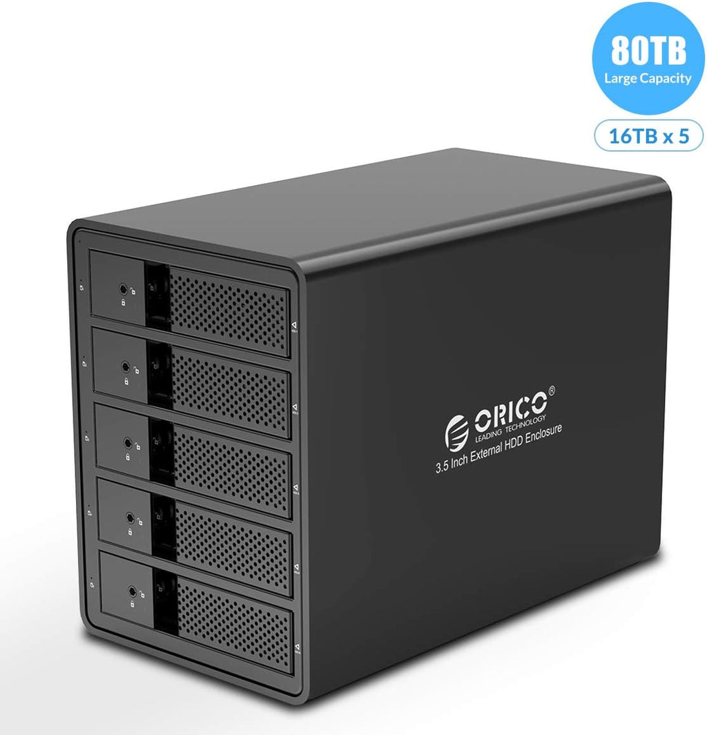 5 Bay USB 3.0 to SATA Aluminum Alloy RAID External Hard Drive Enclosure Z90878