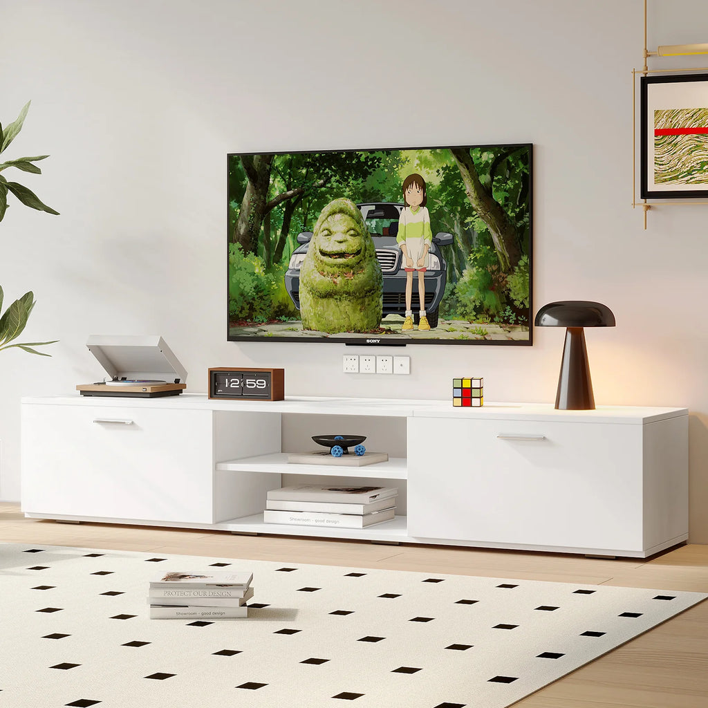 White Modern TV Stand for 55/65/70 Inch TVs I154