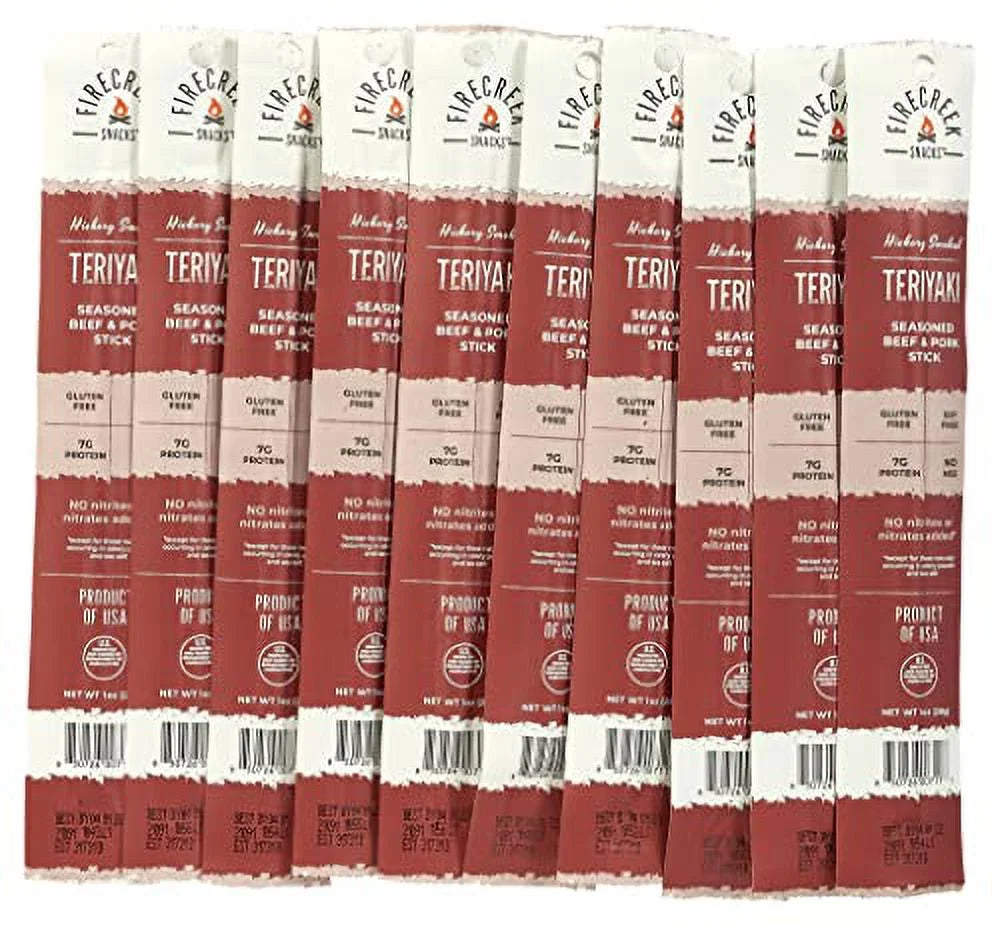 Teriyaki Hickory Smoked Beef Jerky Meat Stick, 20 I29112