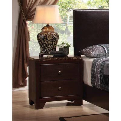 2 Drawer Nightstand in Cappuccino P909