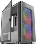 Pink Micro ATX Computer Case with Tempered Glass Panel Z75920