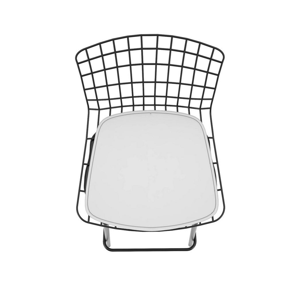 Black and White Barstool, Set of 3 with Seat Cushion I64971
