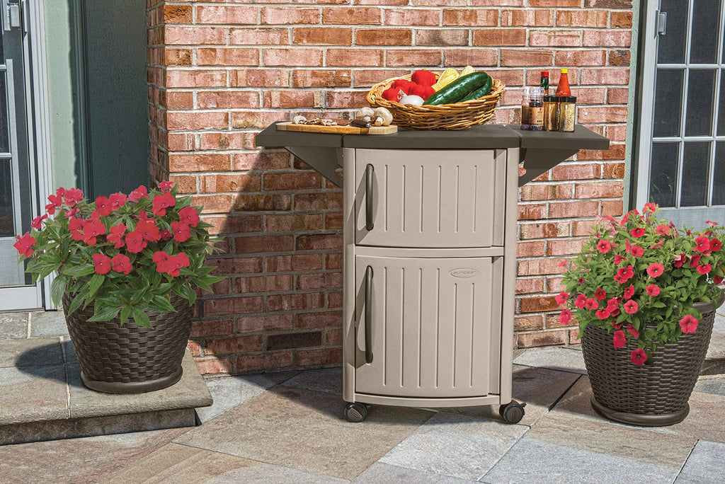 Taupe Outdoor Prep Station Cart G578297