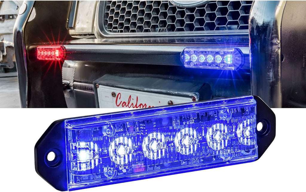 4pc 6W AMBER GREEN LED Flashing Strobe Light Head Emergency Grille Police Light Y4745