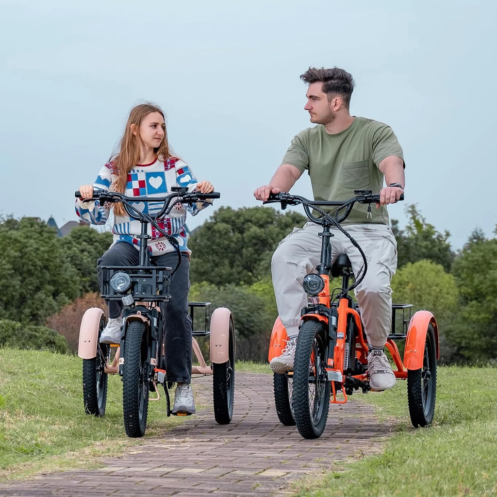 48V 20" Fat Tire 3 Wheel Folding Electric Tricycle P805