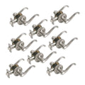 8-Pack Privacy Door Lever, Satin Nickel T254