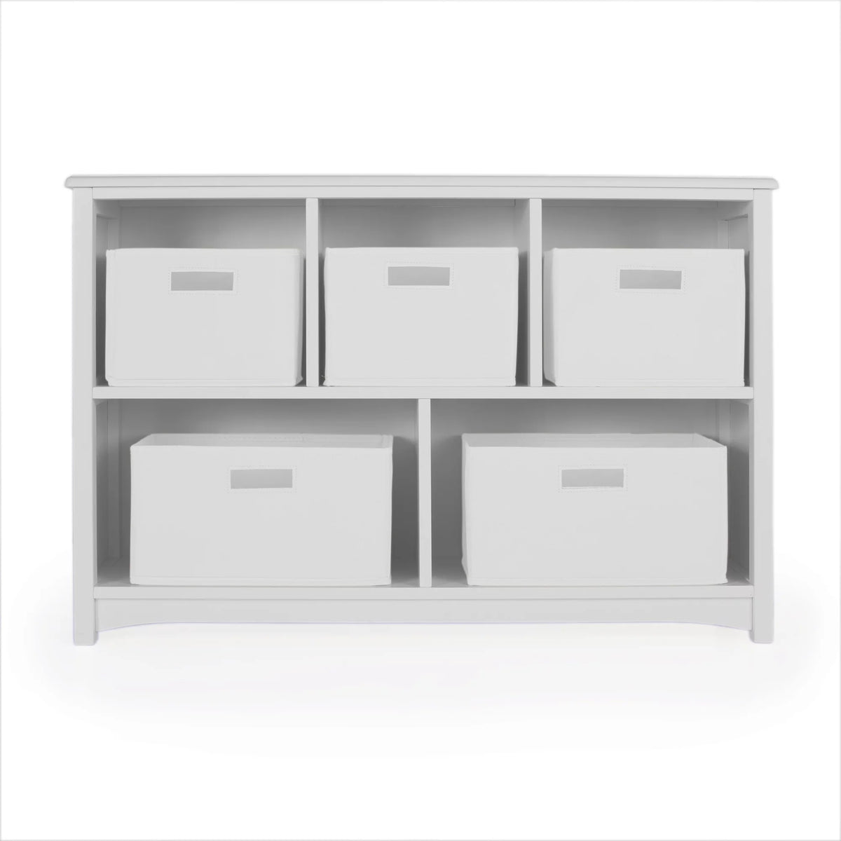 Gray Wooden 5-Compartment Bookshelf M290