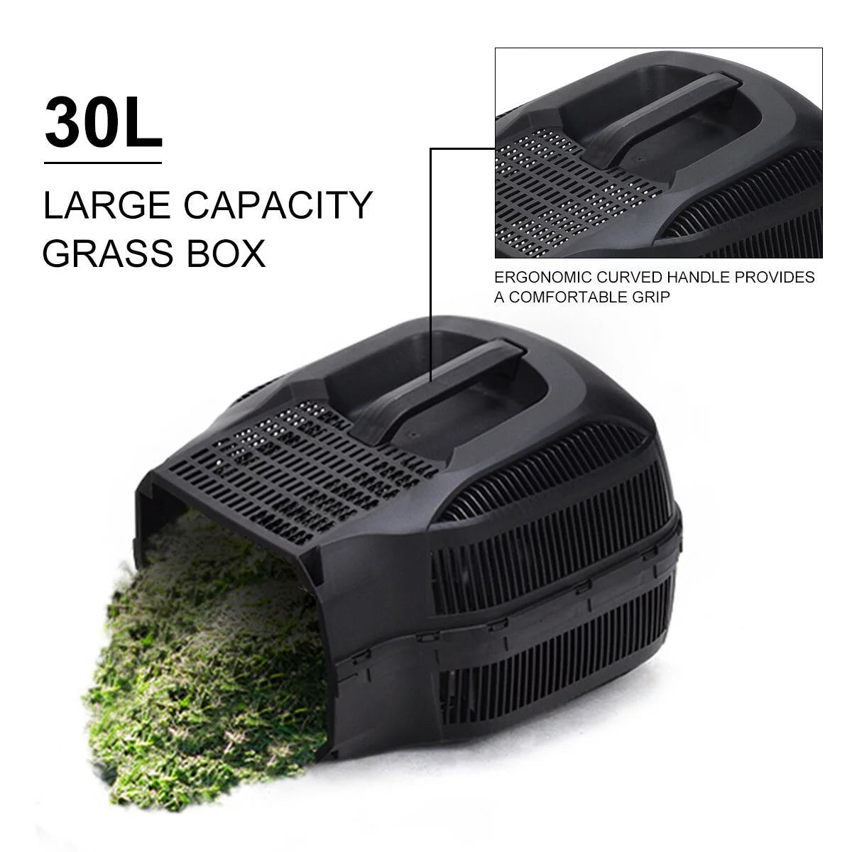 14-Inch Corded Electric Push Lawn Mower with Grass Bag V89294