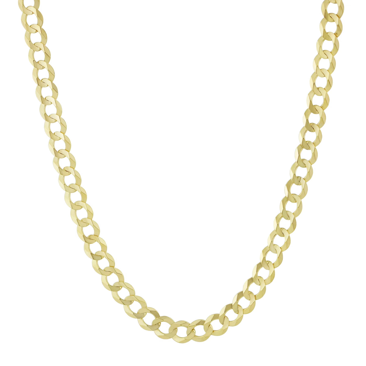 14K Yellow Gold 8MM Solid Cuban Curb Link Chain Necklaces Z145