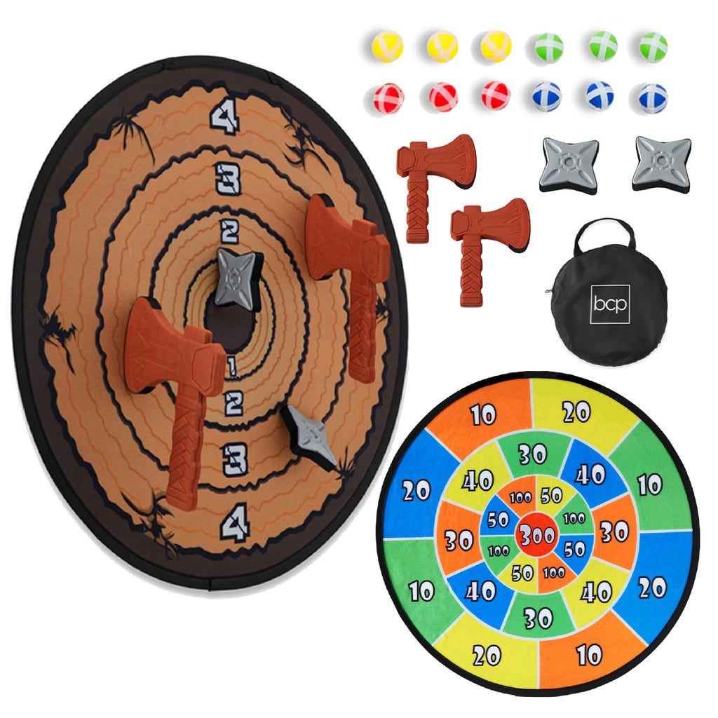 Double-Sided Dart Board with Carrying Case Z7782