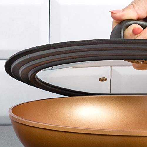 Black Tempered Glass Universal Lid for Cookware I65273