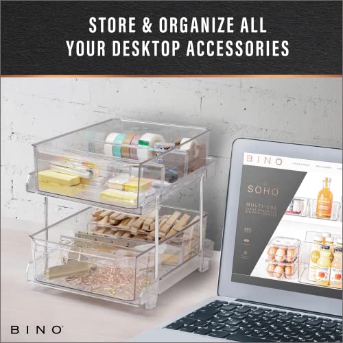 2 Tier Clear Storage Organizer with Dividers N1569
