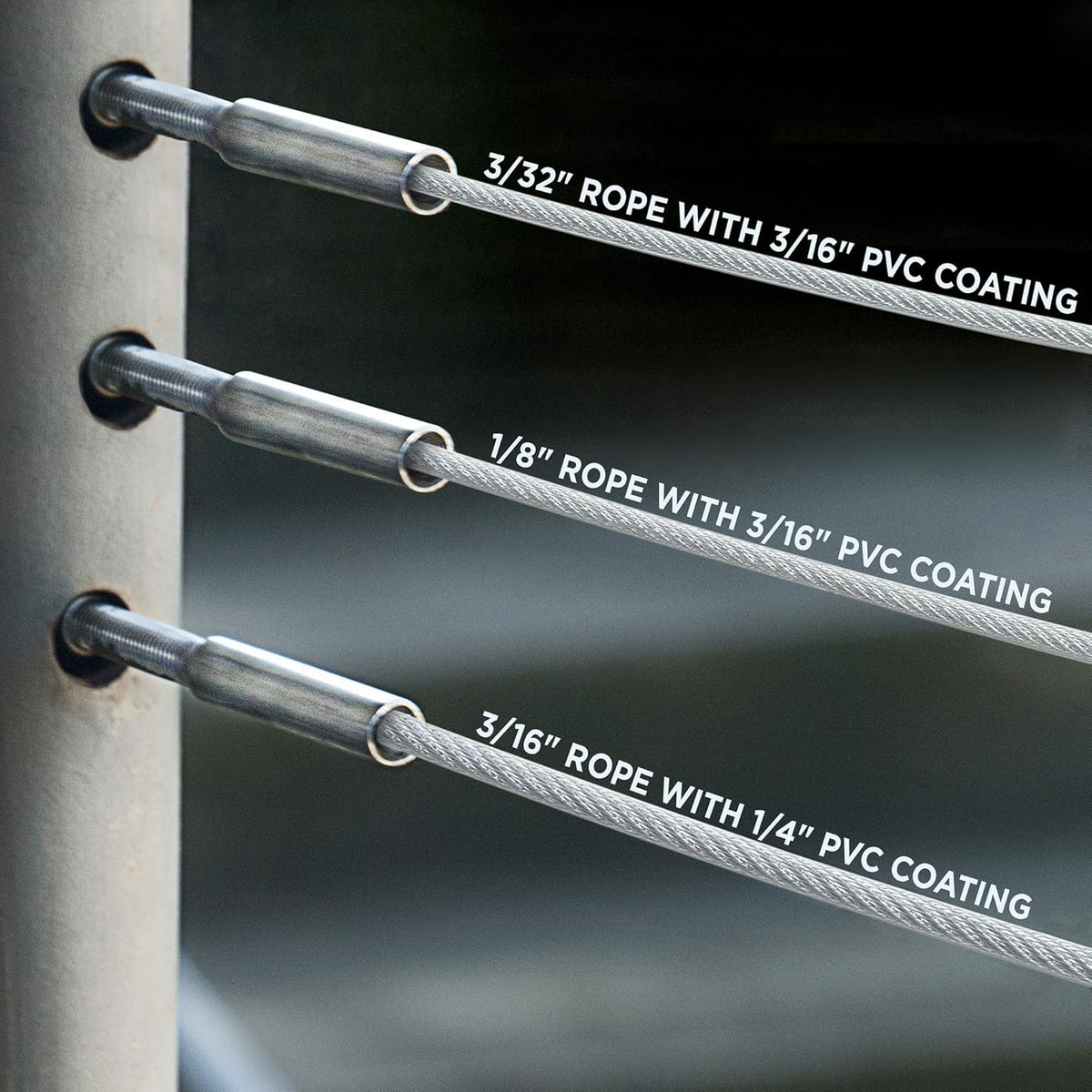 7x7 PVC Coated Galvanized Steel Aircraft Cable J1595