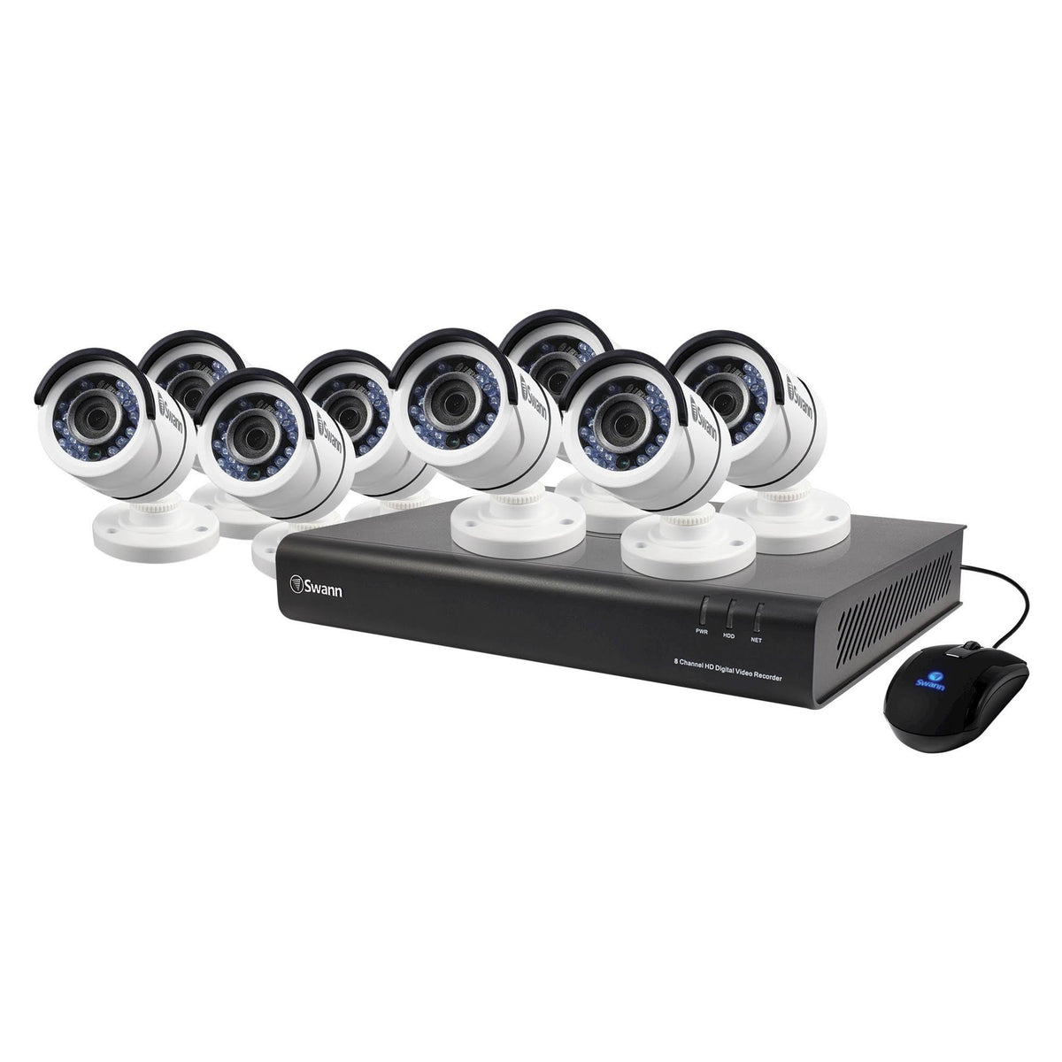 8-Channel 1080p DVR with 8 Cameras E724