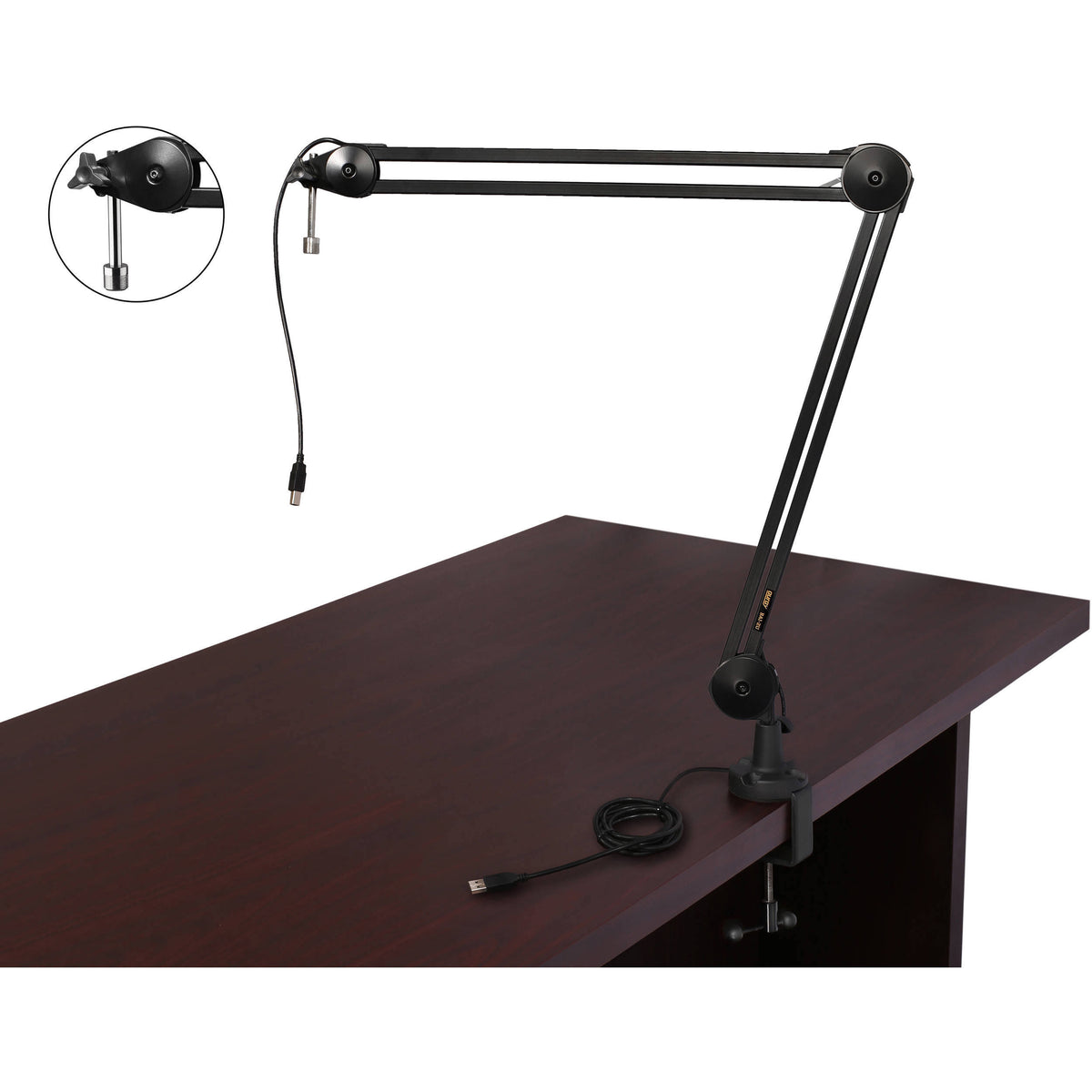 Two-Section Broadcast Arm with Internal Springs and Integrated USB Cable S85223