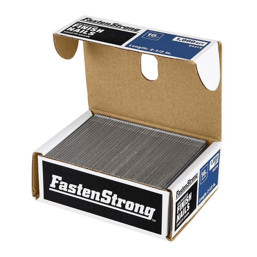 2-1/2 in. 16 GA Galvanized Finish Nails, 1000 Piece K374