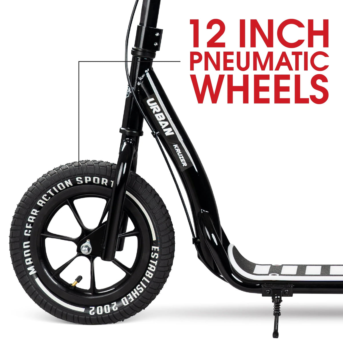 Kick Scooter with Rubber Tires A386990