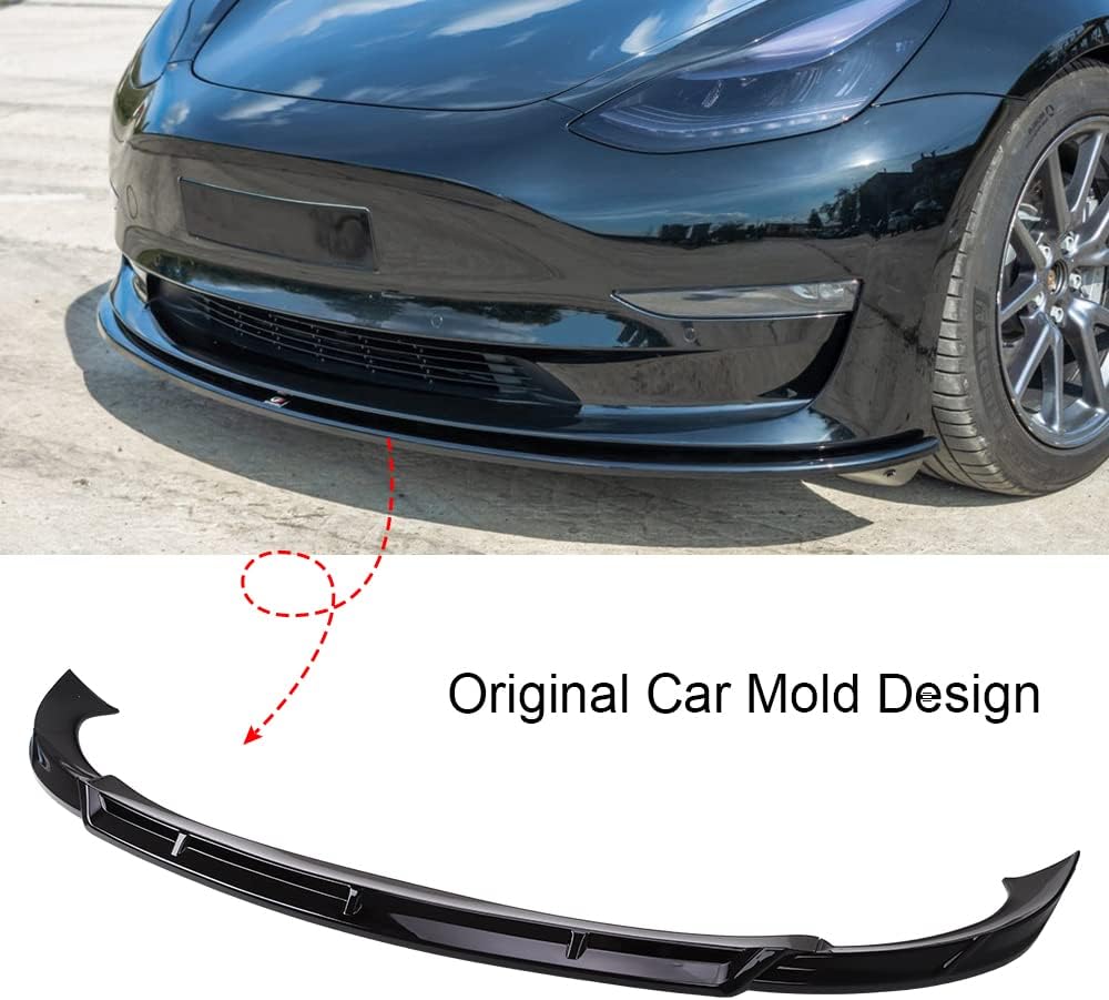 Glossy Black Front Bumper Lip Splitter for Tesla Model Y U455
