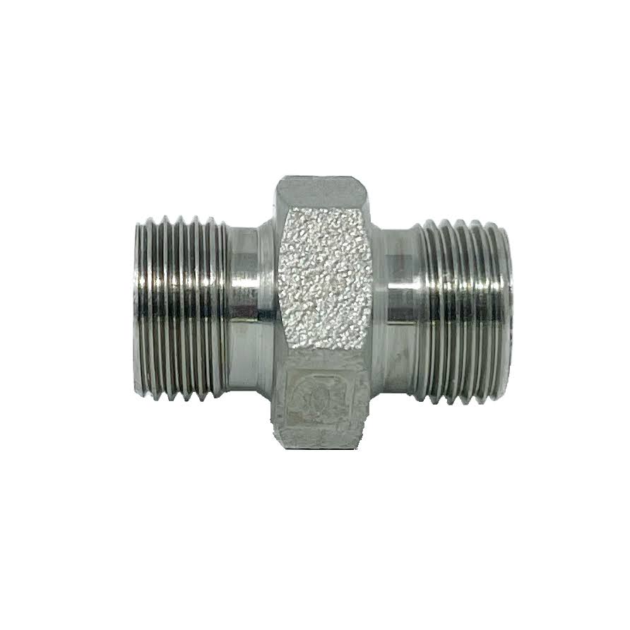 Adaptall Straight Adapter, Male 2.5x22 BSPP x Male 2.5 BSPP, Carbon Steel R77946