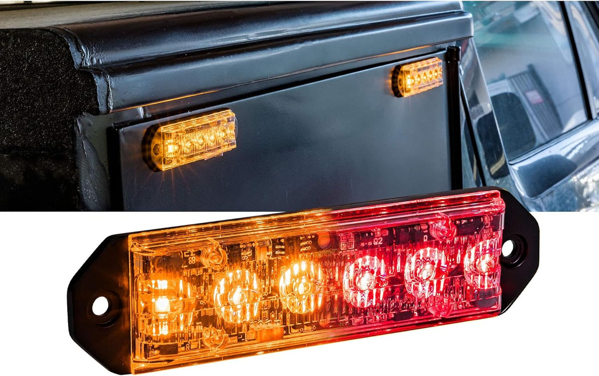 4pc 6W AMBER GREEN LED Flashing Strobe Light Head Emergency Grille Police Light Y4745