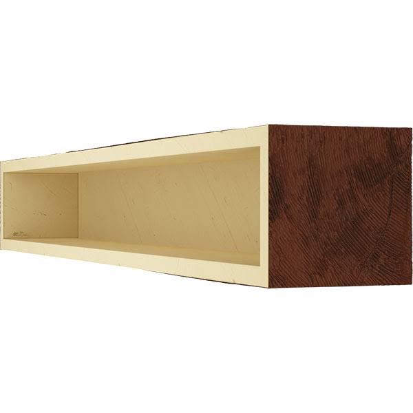 Sandblasted Faux Wood Fireplace Mantel, Natural Pecan I206