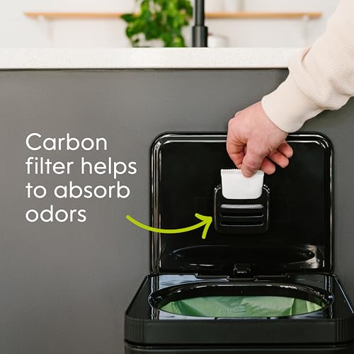 White Stainless-Steel Large Kitchen Compost Bin I162551