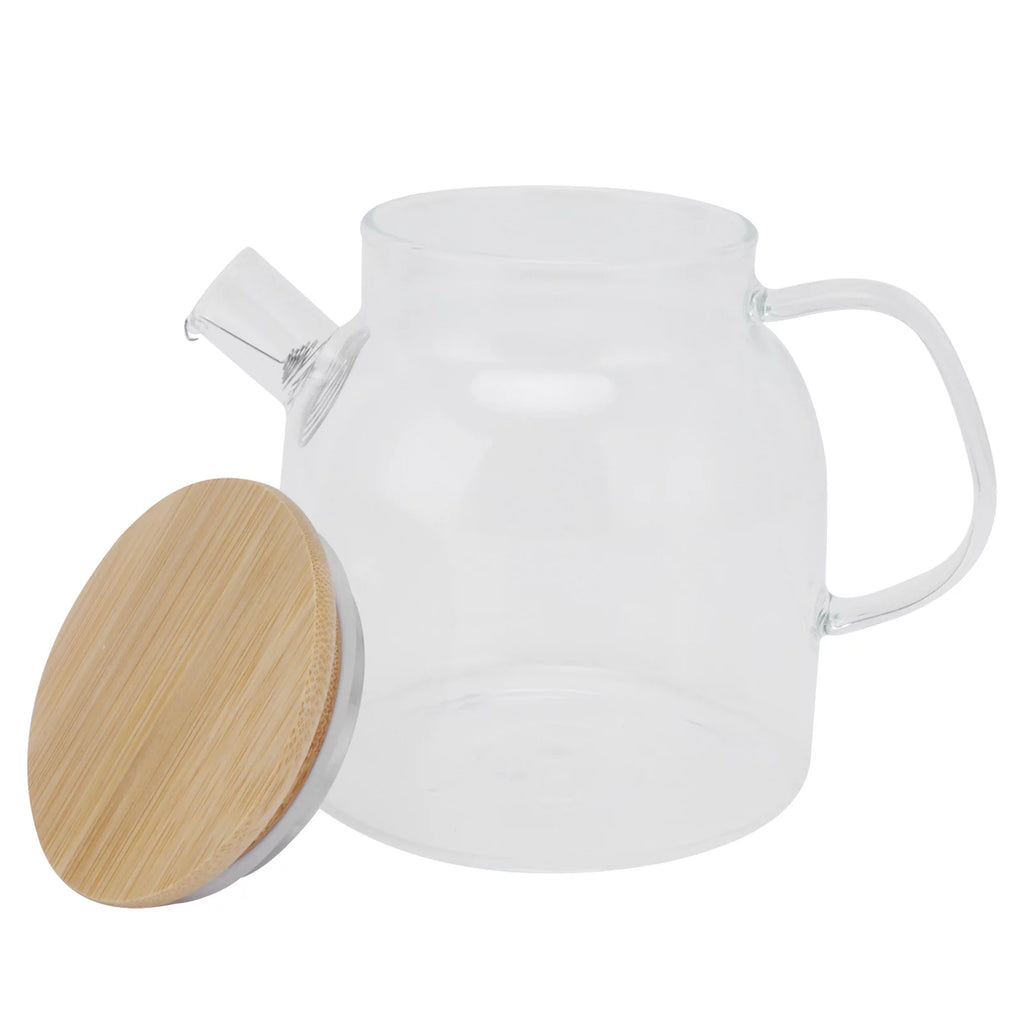 Transparent Glass Tea Pot 600ml Heat Resistant U587002